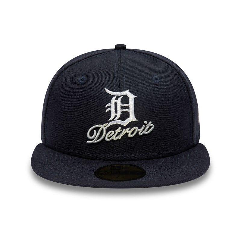 59fifty New Era Detroit Tigers Dual Logo Fitted Gorras Azules | OQ9860521