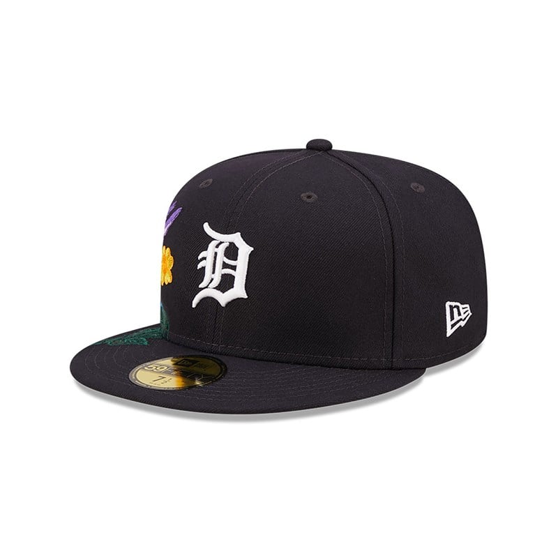 59fifty New Era Detroit Tigers MLB Blooming Fitted Gorras Azules | EW5891372