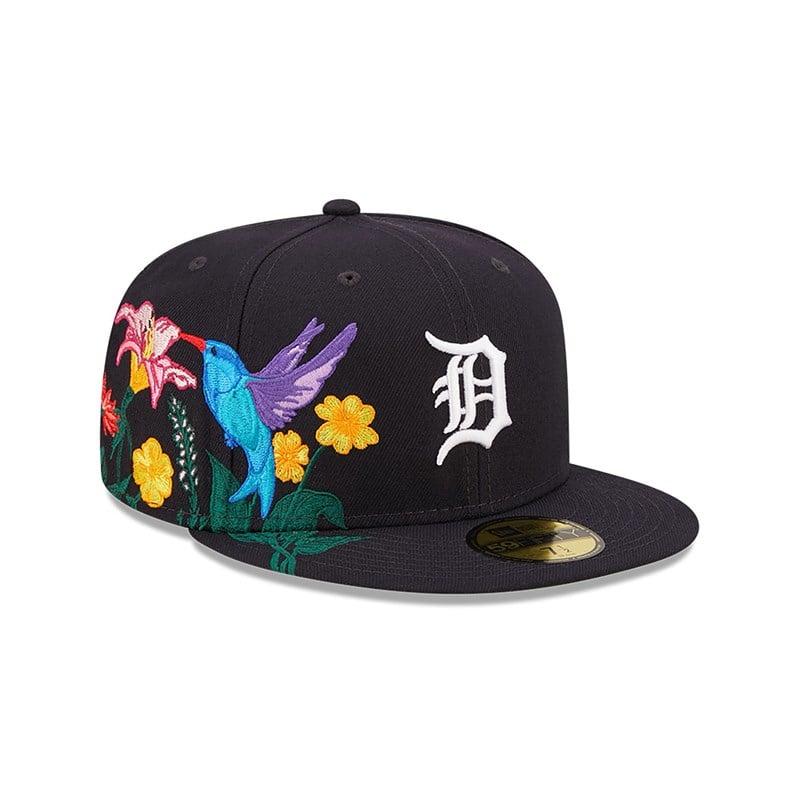 59fifty New Era Detroit Tigers MLB Blooming Fitted Gorras Azules | EW5891372