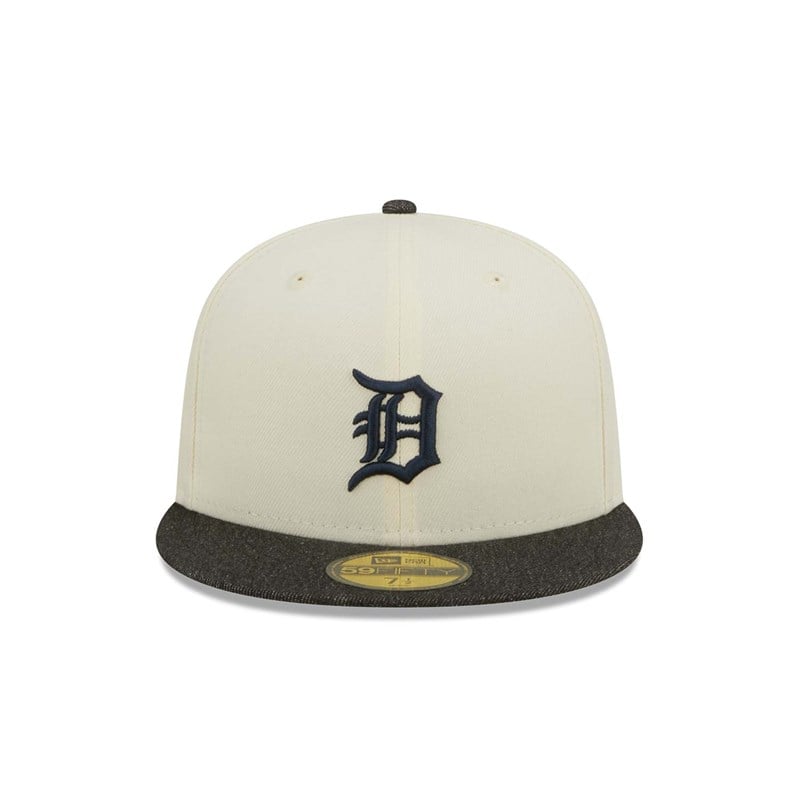 59fifty New Era Detroit Tigers MLB Chrome Fitted Gorras Blancos | QA3548961