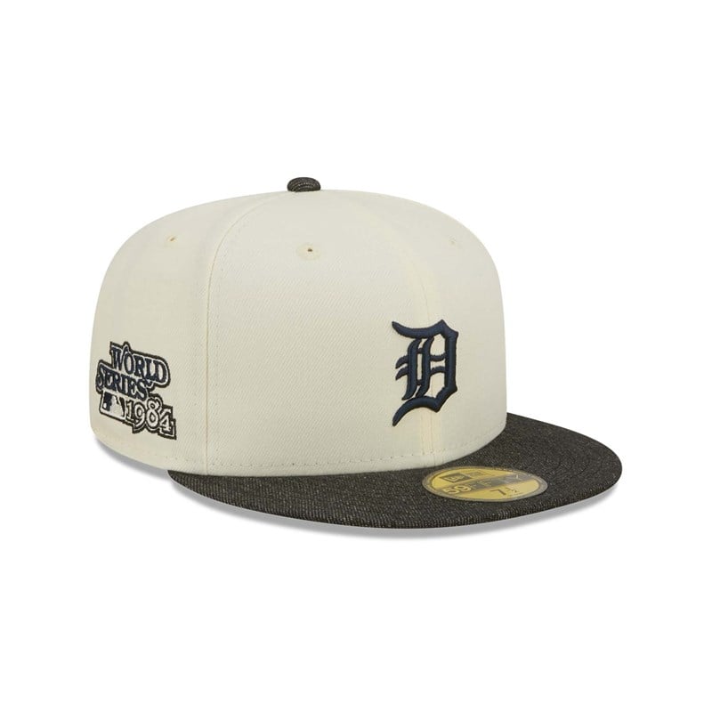 59fifty New Era Detroit Tigers MLB Chrome Fitted Gorras Blancos | QA3548961