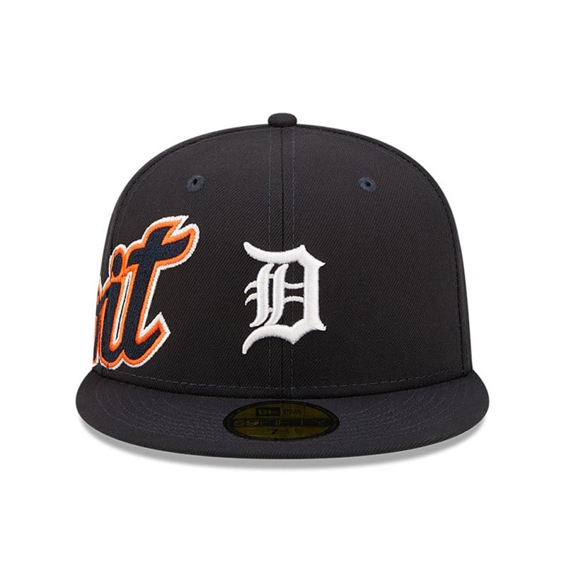 59fifty New Era Detroit Tigers MLB Side Split Fitted Gorras Azules | XY2073469