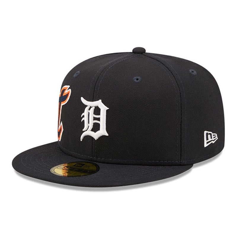 59fifty New Era Detroit Tigers MLB Side Split Fitted Gorras Azules | XY2073469