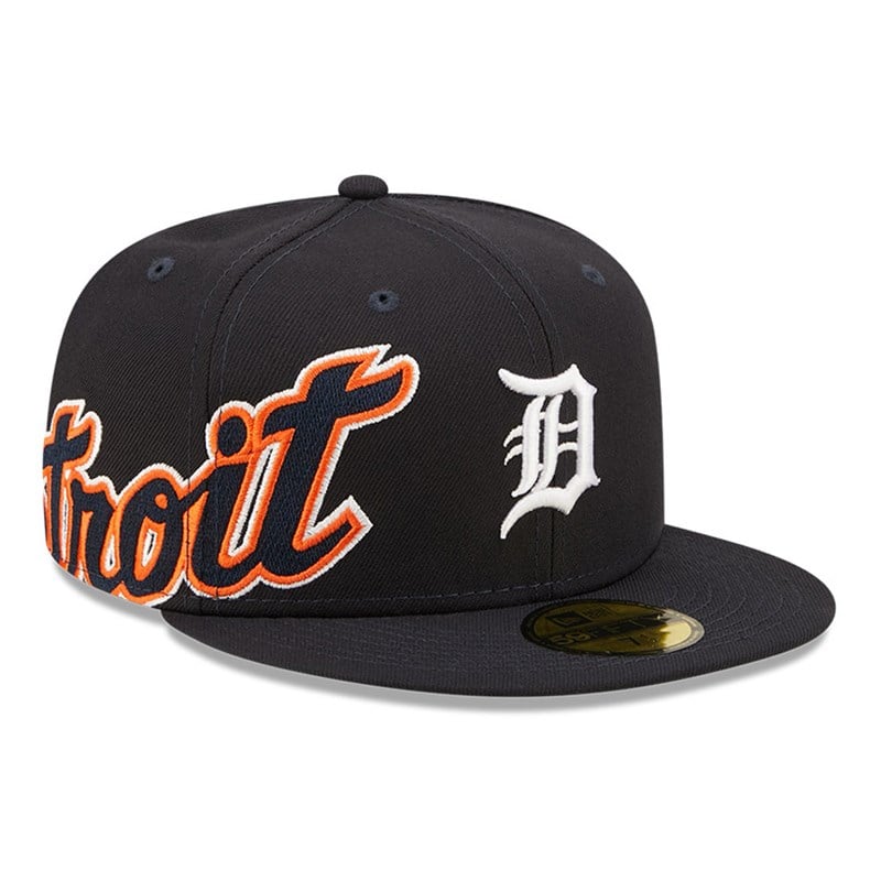 59fifty New Era Detroit Tigers MLB Side Split Fitted Gorras Azules | XY2073469