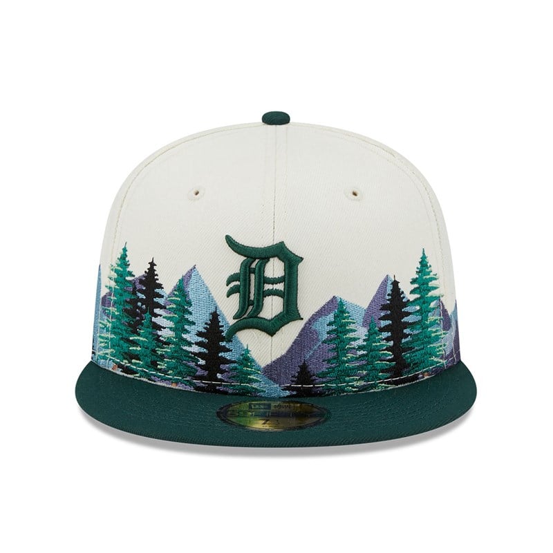 59fifty New Era Detroit Tigers Outdoor Fitted Blancos | WJ9657124