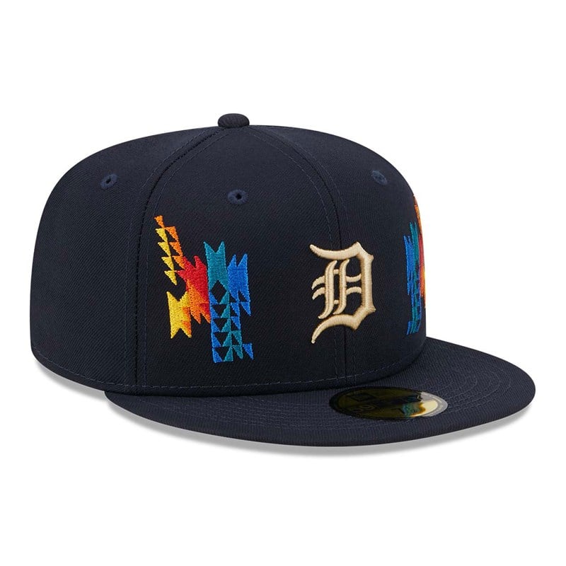 59fifty New Era Detroit Tigers Southwestern Fitted Gorras Azules | GD8349061