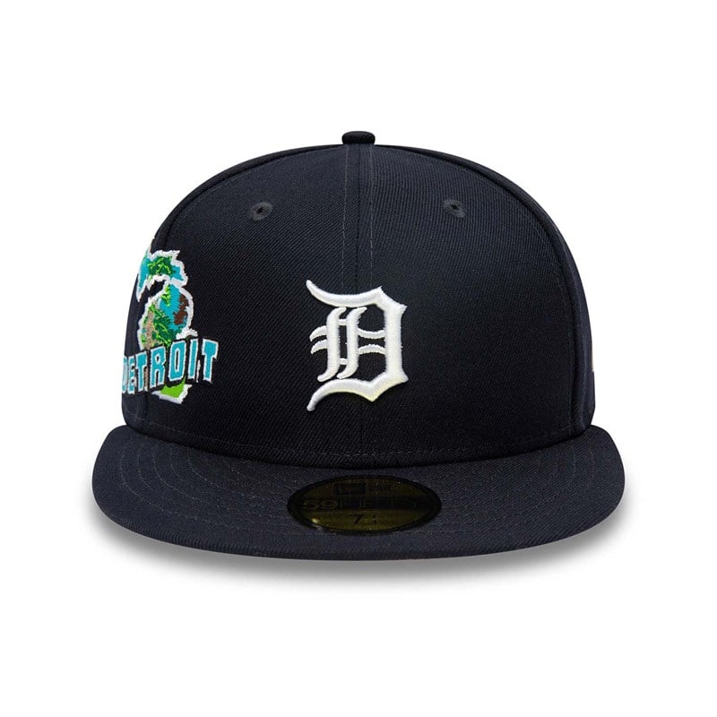 59fifty New Era Detroit Tigers Stateview Fitted Gorras Azules | YZ2846501