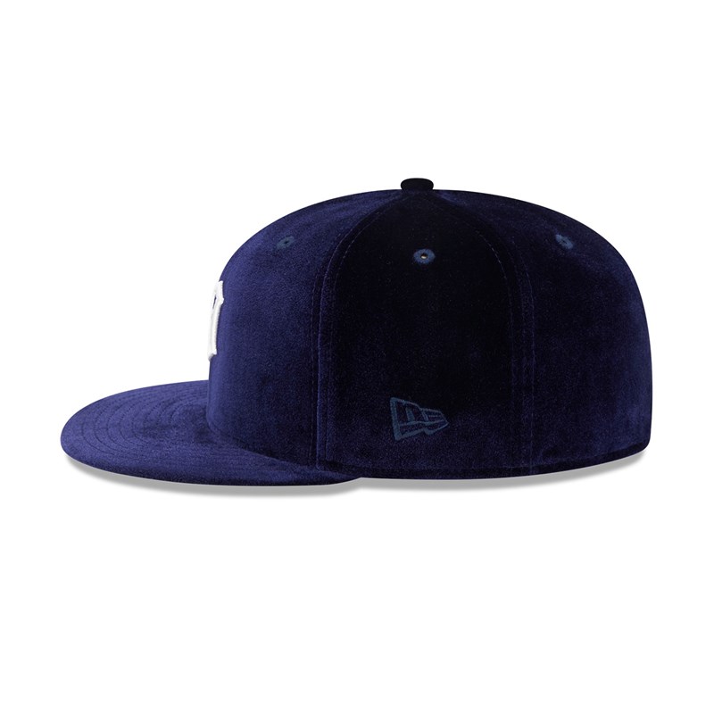 59fifty New Era Detroit Tigers Velvet Fitted Gorras Azules | QR9874132