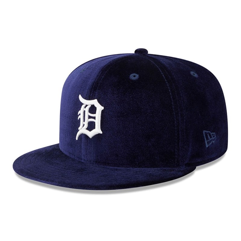 59fifty New Era Detroit Tigers Velvet Fitted Gorras Azules | QR9874132