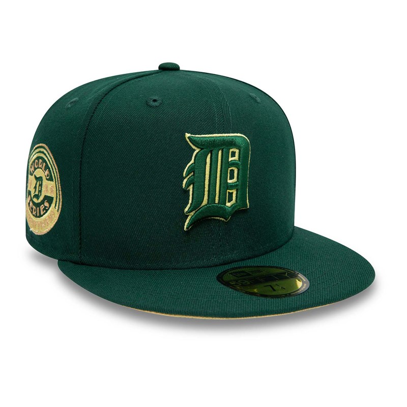 59fifty New Era Detroit Tigers World Series Fitted Gorras Verdes | VF3241956