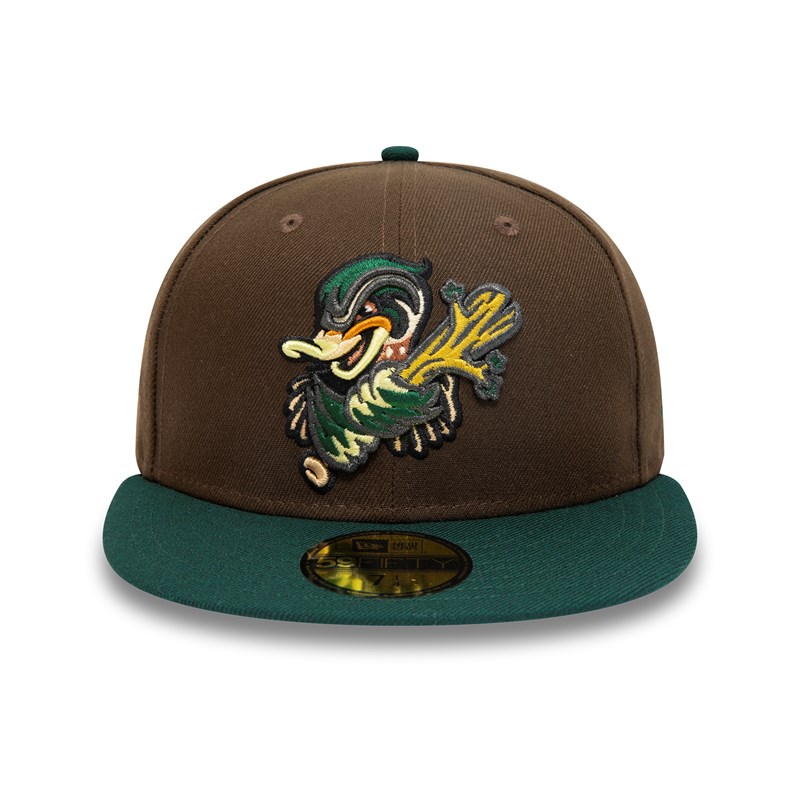 59fifty New Era Down East Wood Ducks Milb Fitted Gorras Marrom | YW8210953