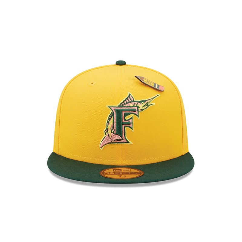 59fifty New Era Florida Marlins Back To School Fitted Gorras Amarillos | EU5480193