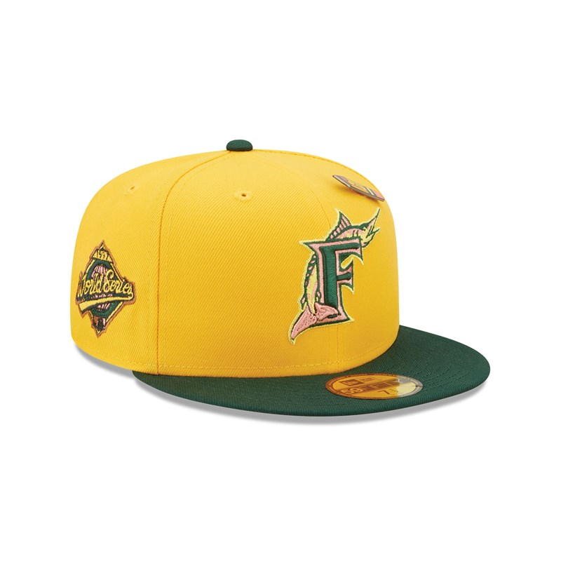 59fifty New Era Florida Marlins Back To School Fitted Gorras Amarillos | EU5480193