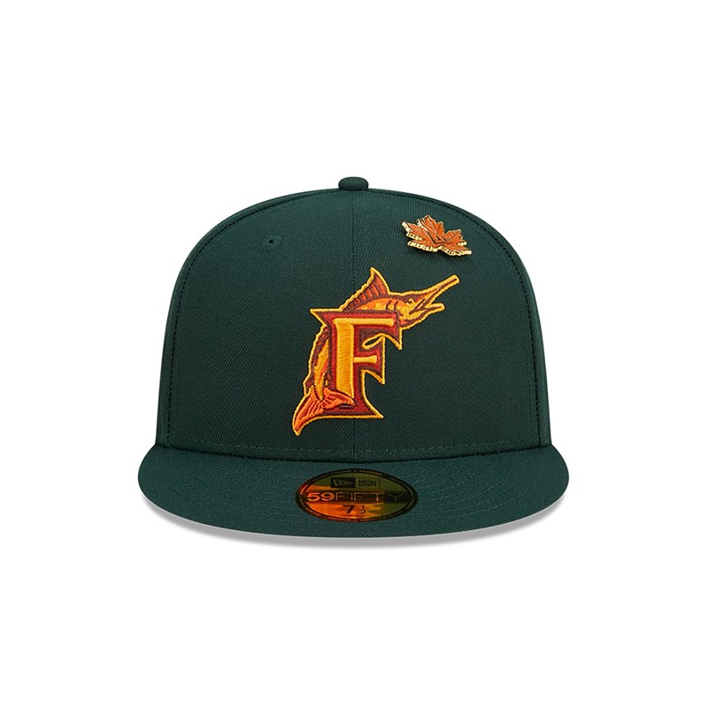 59fifty New Era Florida Marlins Leafy Fitted Gorras Verdes | NJ1480965