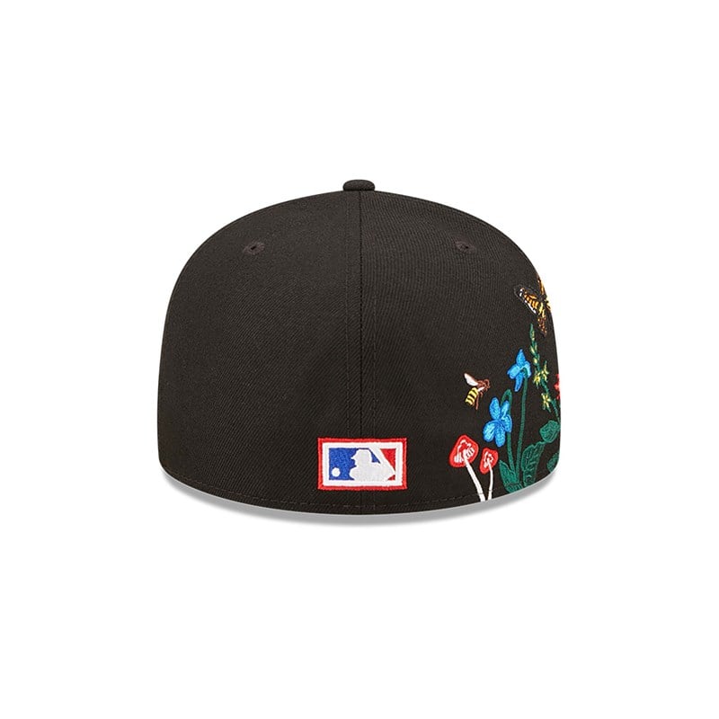 59fifty New Era Florida Marlins MLB Blooming Fitted Gorras Negros | XE3495807