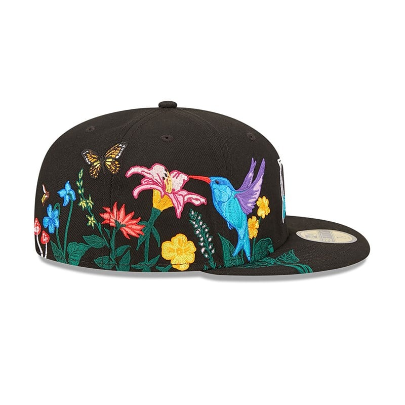 59fifty New Era Florida Marlins MLB Blooming Fitted Gorras Negros | XE3495807