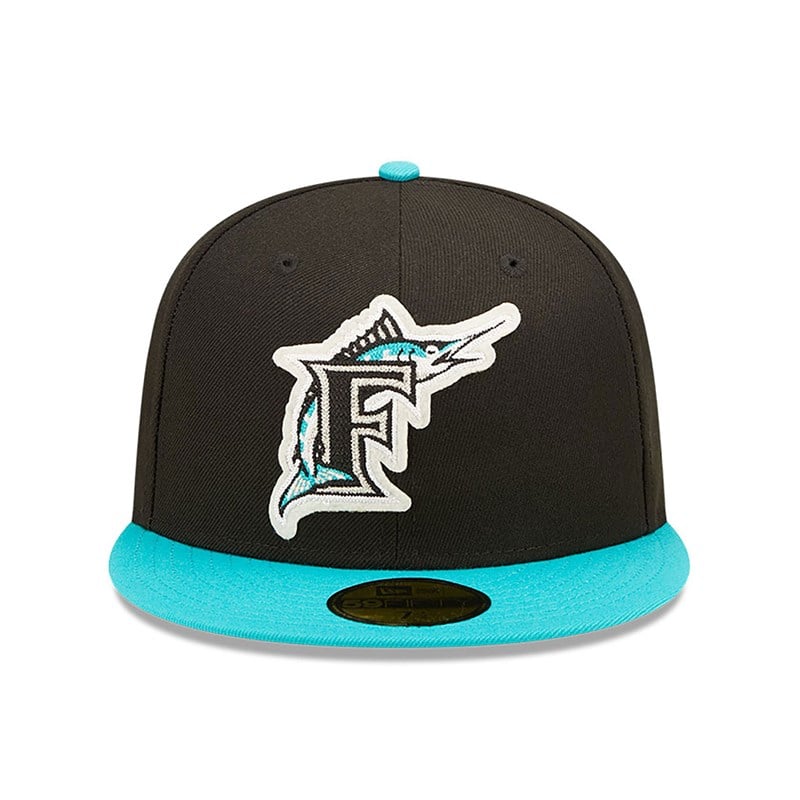 59fifty New Era Florida Marlins Ne Letterman Fitted Gorras Negros | GZ3851907