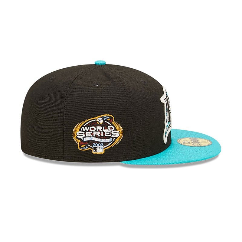 59fifty New Era Florida Marlins Ne Letterman Fitted Gorras Negros | GZ3851907