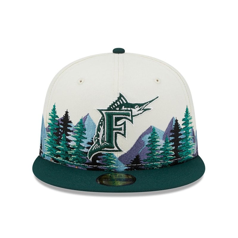 59fifty New Era Florida Marlins Outdoor Fitted Blancos | GP6810572