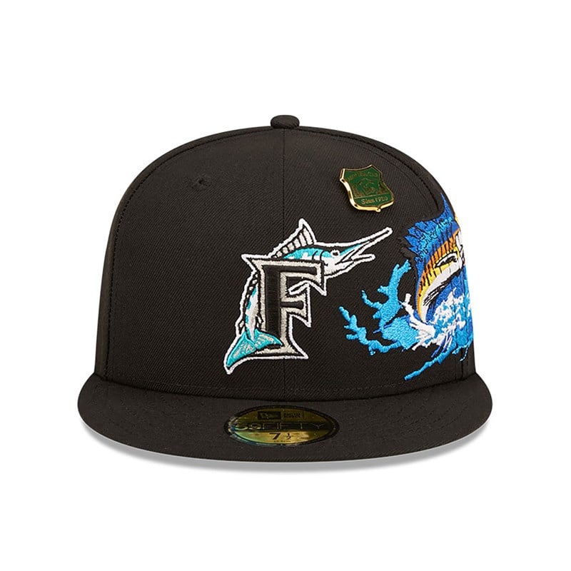 59fifty New Era Florida Marlins State Park Fitted Gorras Negros | SH0791825