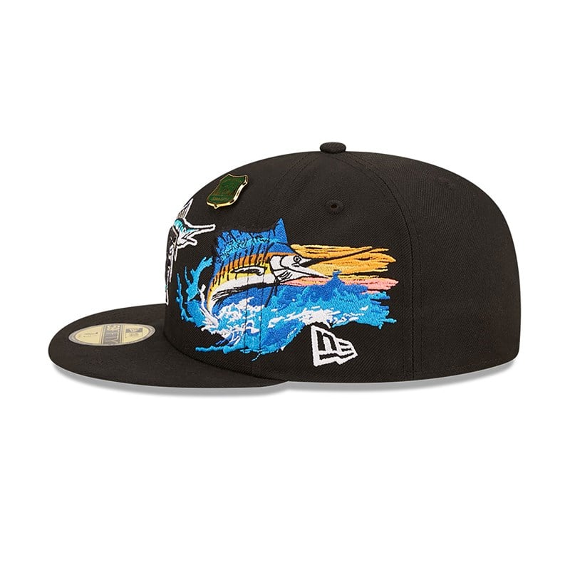 59fifty New Era Florida Marlins State Park Fitted Gorras Negros | SH0791825