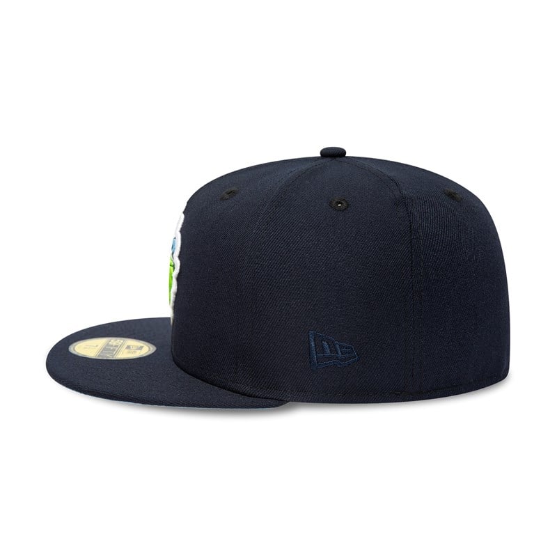 59fifty New Era Hillsboro Hops Milb Fitted Gorras Azules | FI7810269