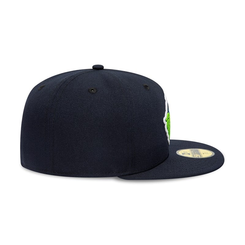 59fifty New Era Hillsboro Hops Milb Fitted Gorras Azules | FI7810269