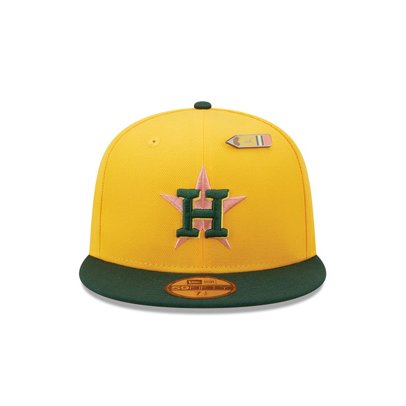 59fifty New Era Houston Astros Back To School Fitted Gorras Amarillos | BT1462759