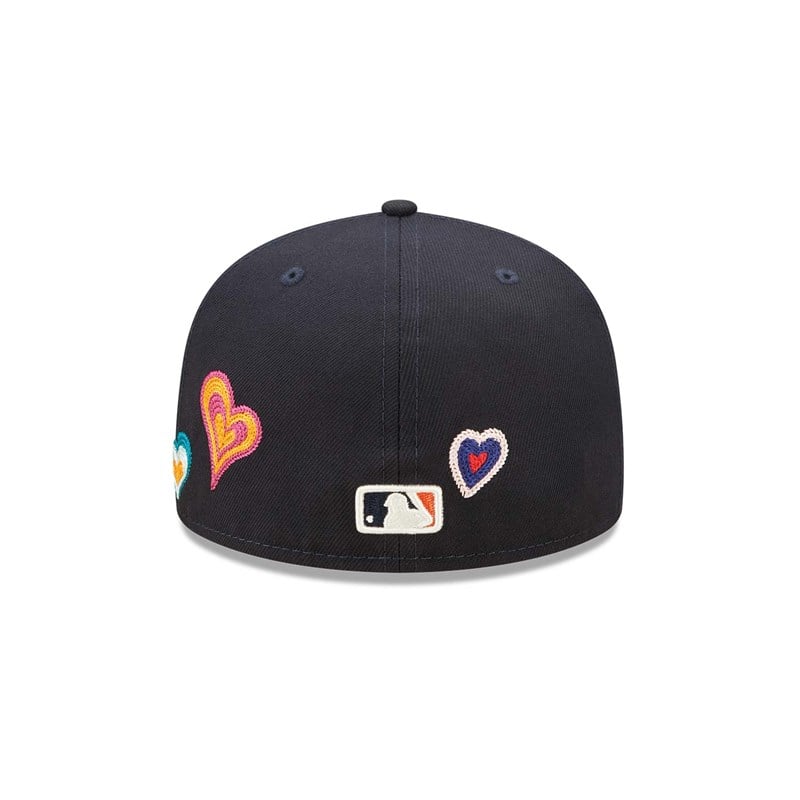 59fifty New Era Houston Astros Chain Stitch Heart Fitted Gorras Azules | UD1467530