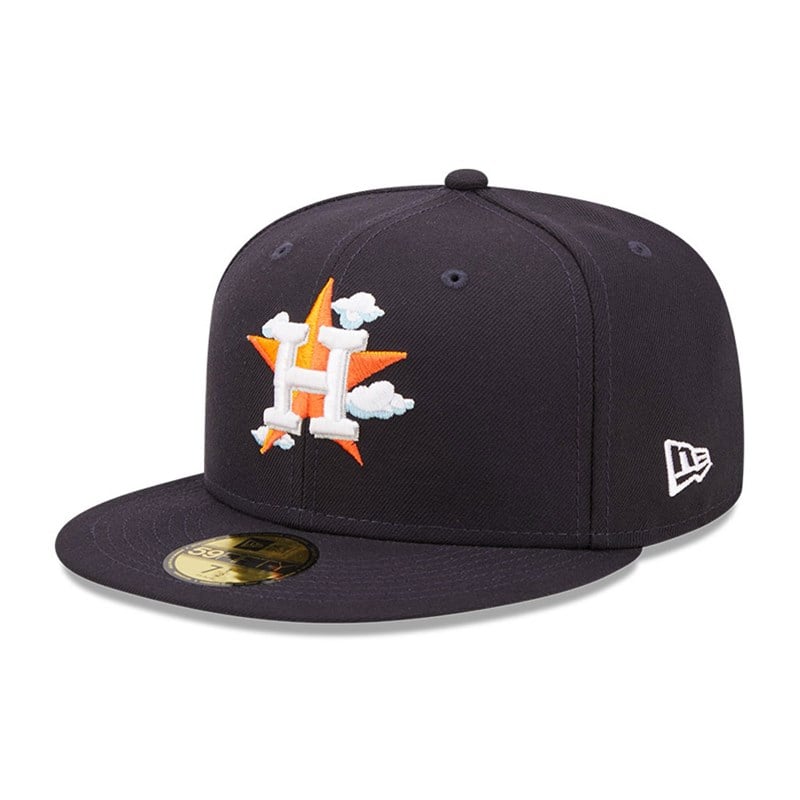 59fifty New Era Houston Astros Comic Cloud Fitted Gorras Azules | UO2861094