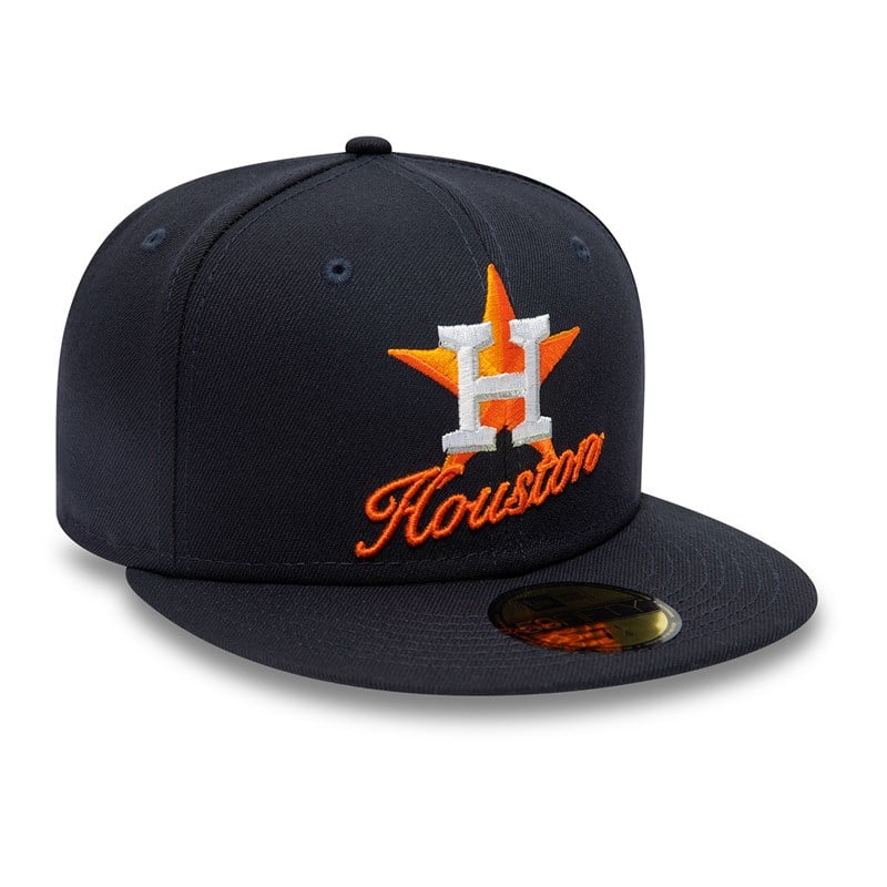 59fifty New Era Houston Astros Dual Logo Fitted Gorras Azules | MZ1573208