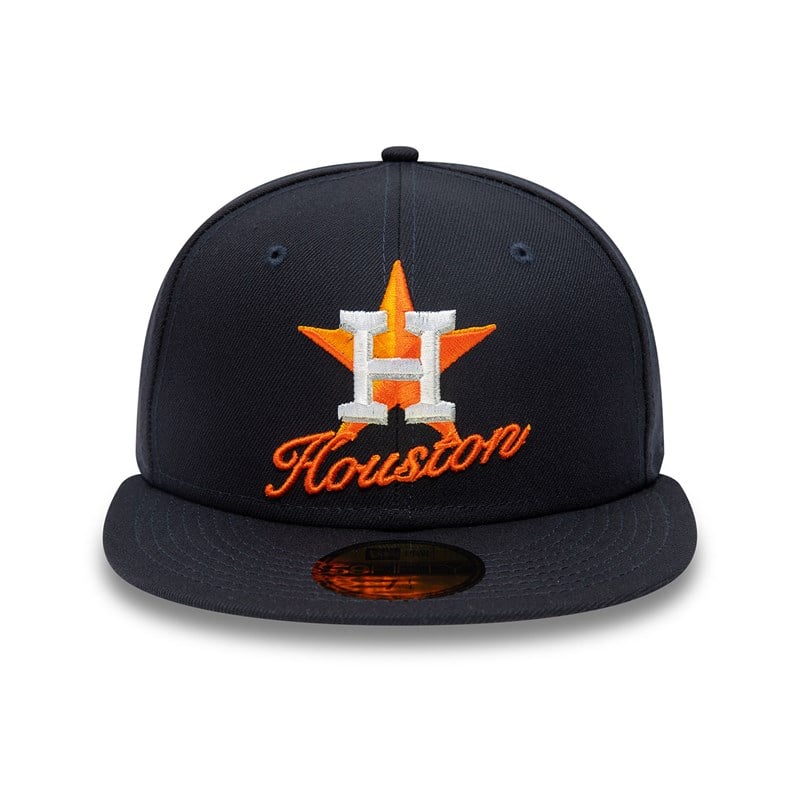 59fifty New Era Houston Astros Dual Logo Fitted Gorras Azules | MZ1573208