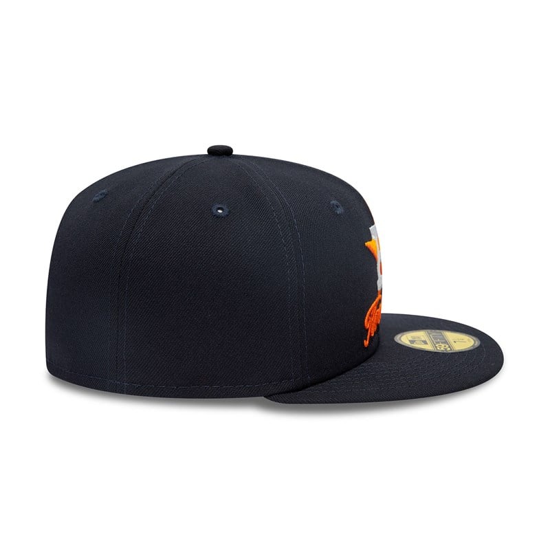 59fifty New Era Houston Astros Dual Logo Fitted Gorras Azules | MZ1573208