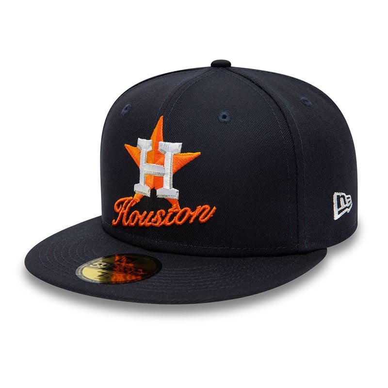 59fifty New Era Houston Astros Dual Logo Fitted Gorras Azules | MZ1573208