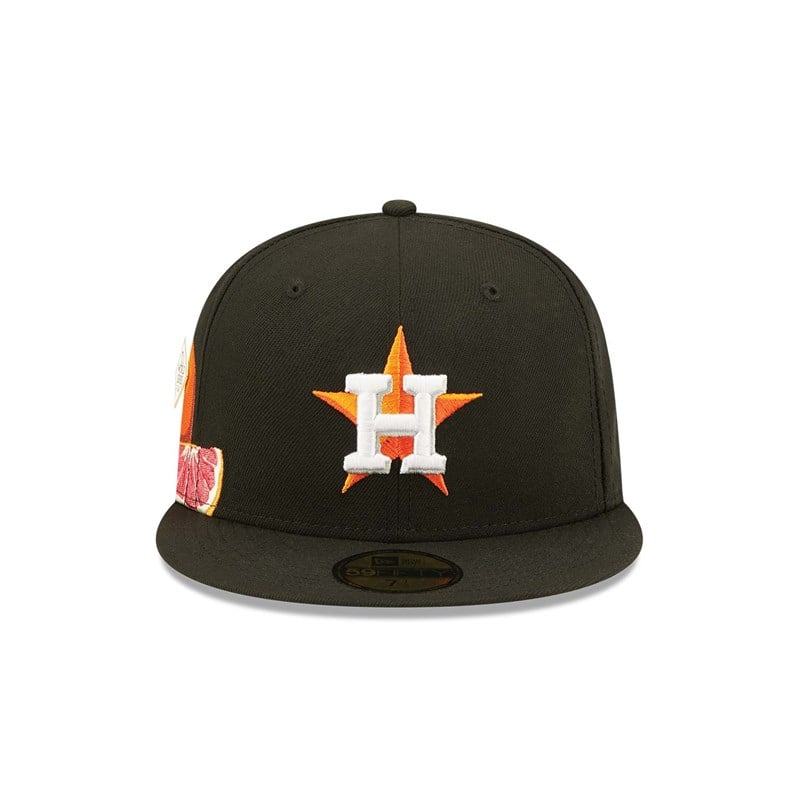 59fifty New Era Houston Astros Fruit Fitted Gorras Negros | HU9416073