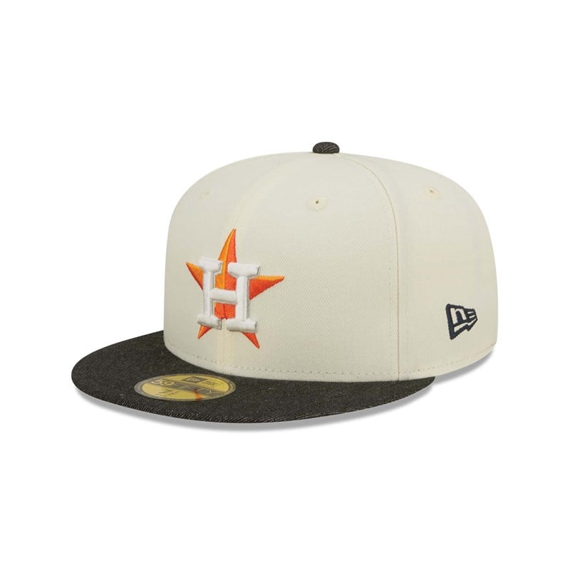 59fifty New Era Houston Astros MLB Chrome Fitted Gorras Blancos | TL8429501