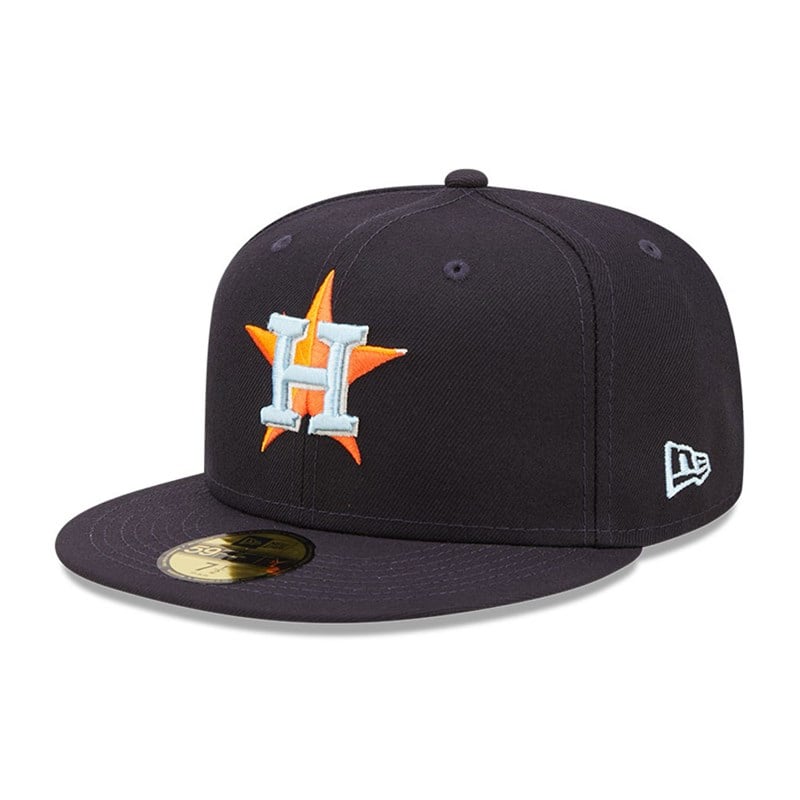 59fifty New Era Houston Astros MLB Cloud Fitted Gorras Azules | RG9642035