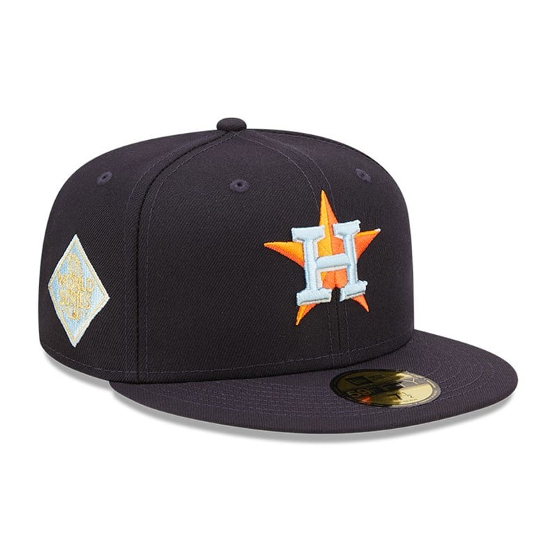 59fifty New Era Houston Astros MLB Cloud Fitted Gorras Azules | RG9642035