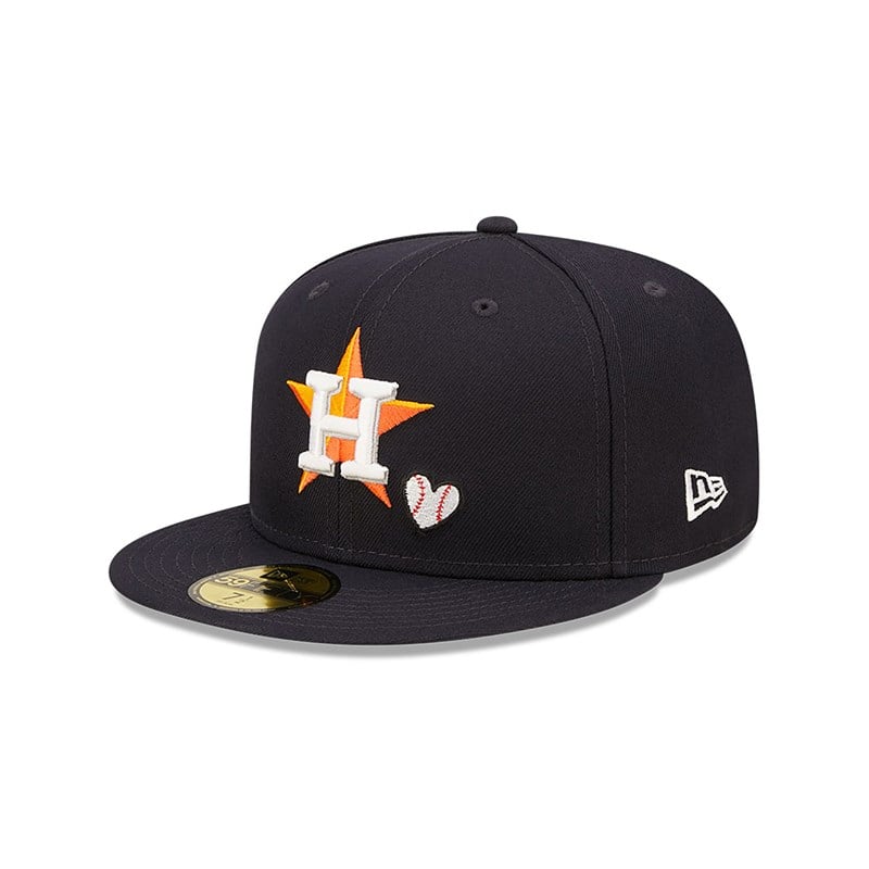 59fifty New Era Houston Astros MLB Team Heart Fitted Gorras Azules | PB4073658