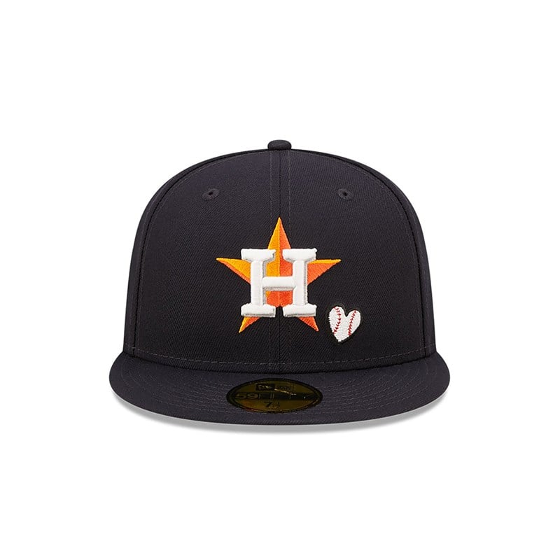 59fifty New Era Houston Astros MLB Team Heart Fitted Gorras Azules | PB4073658