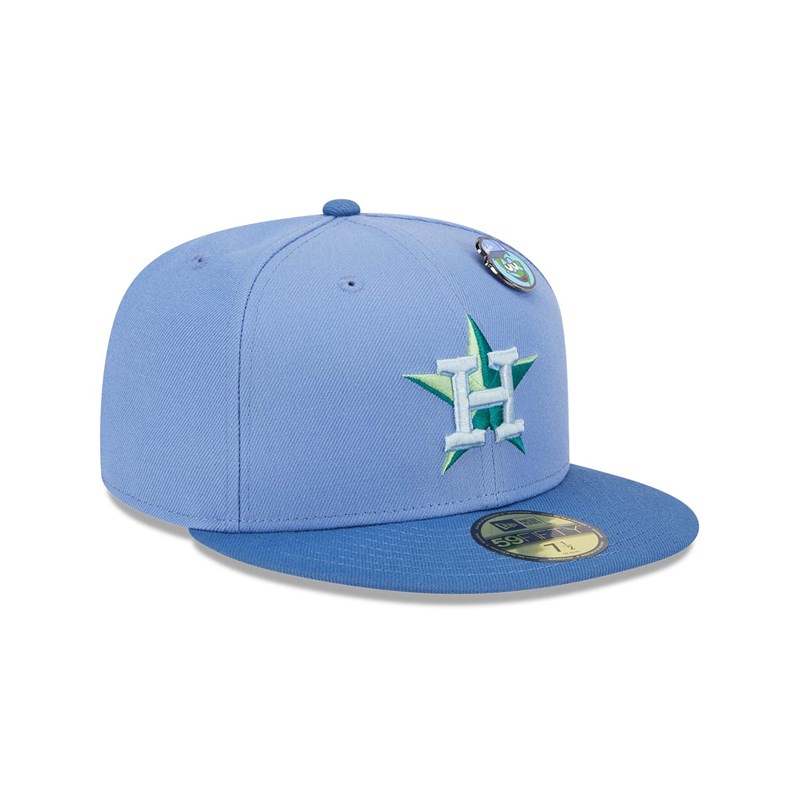 59fifty New Era Houston Astros Outer Space Fitted Gorras Azules | JI7186423