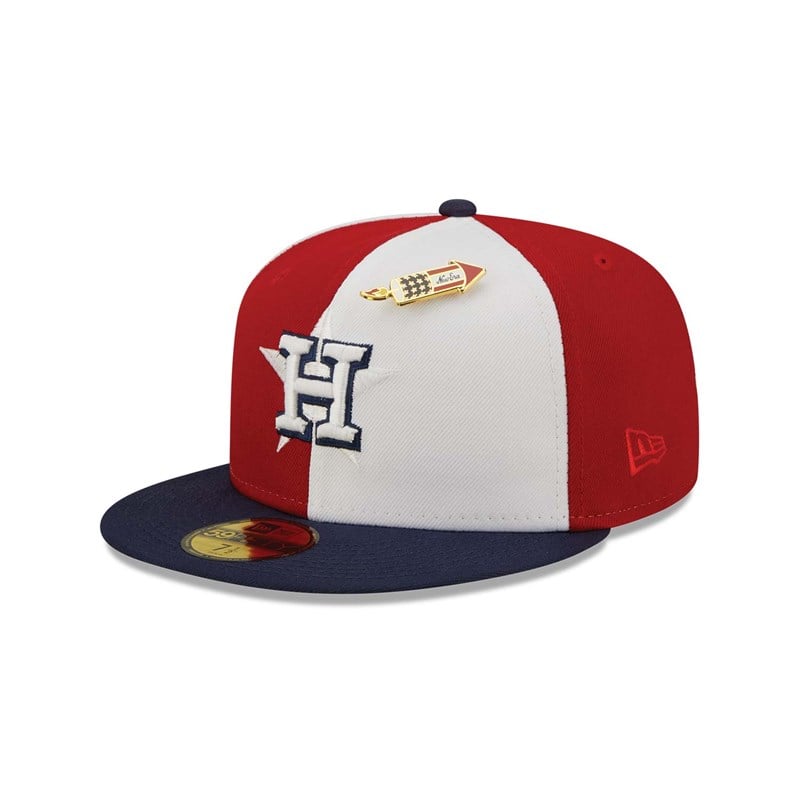 59fifty New Era Houston Astros Pinwheel Americana Fitted Gorras Rojos | EP6498702