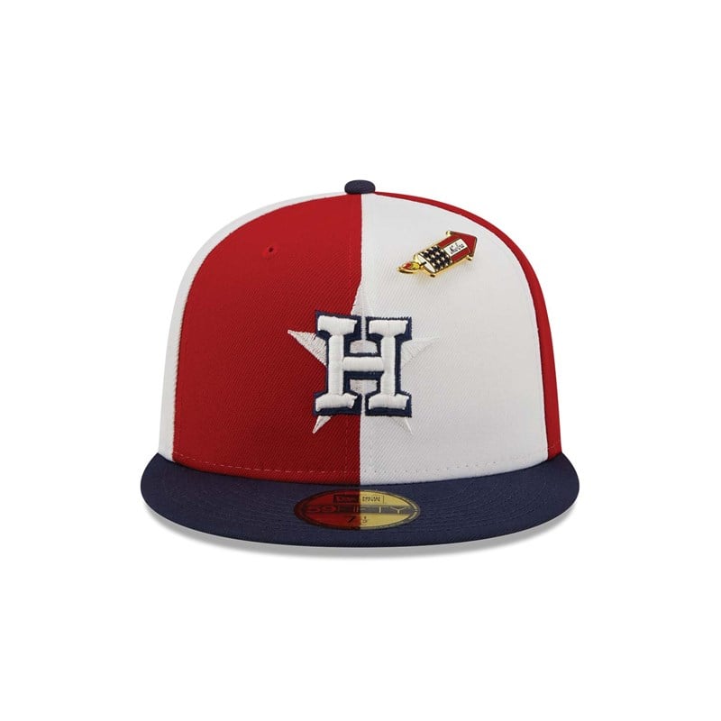 59fifty New Era Houston Astros Pinwheel Americana Fitted Gorras Rojos | EP6498702