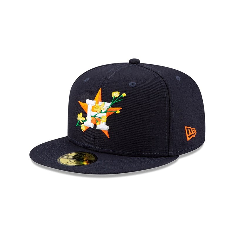 59fifty New Era Houston Astros Side Patch Bloom Fitted Gorras Azules | WQ4019578