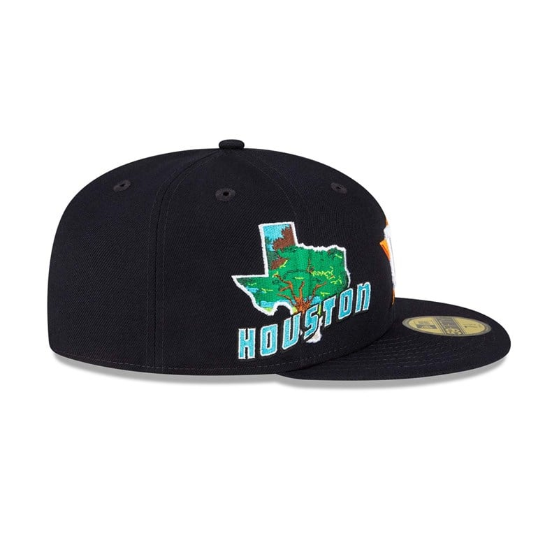 59fifty New Era Houston Astros Stateview Fitted Gorras Azules | XT0968345