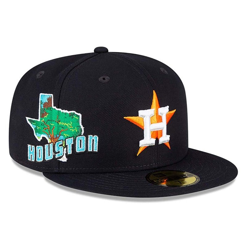 59fifty New Era Houston Astros Stateview Fitted Gorras Azules | XT0968345