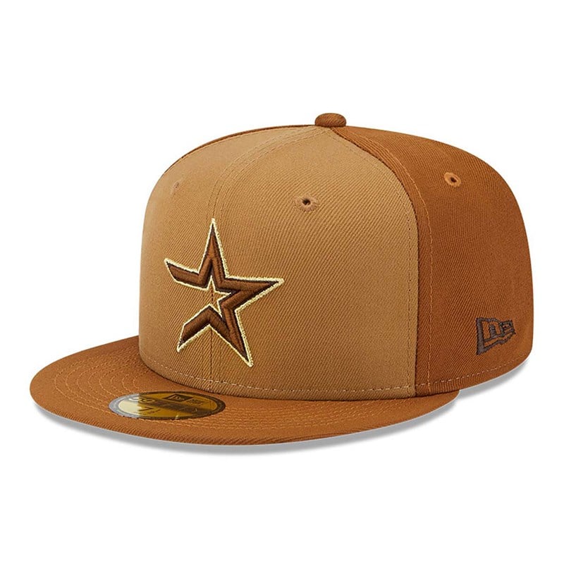 59fifty New Era Houston Astros Tri Tone Fitted Gorras Marrom | IU4398275