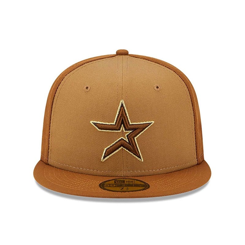 59fifty New Era Houston Astros Tri Tone Fitted Gorras Marrom | IU4398275