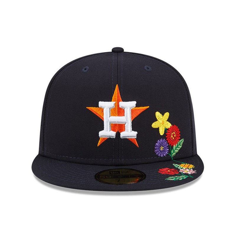 59fifty New Era Houston Astros Visor Bloom Fitted Gorras Azules | UG4938205