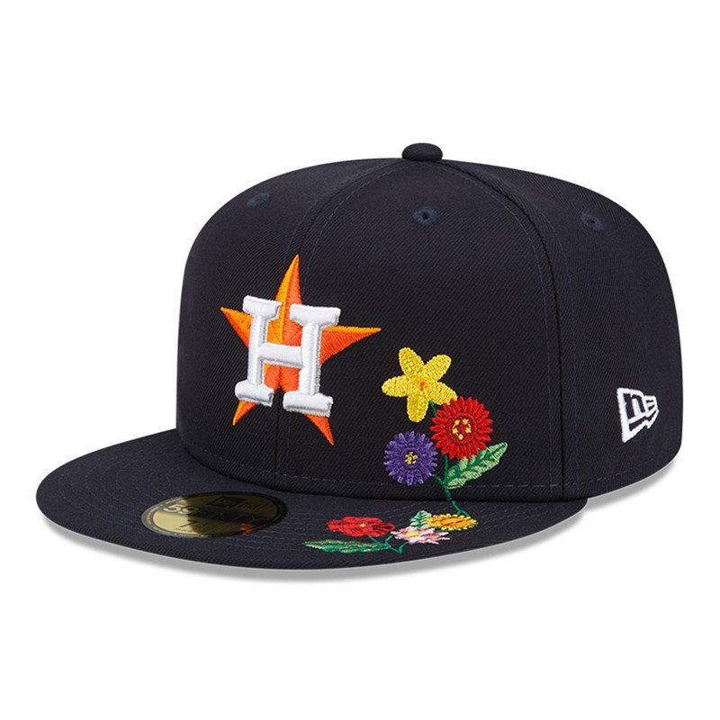 59fifty New Era Houston Astros Visor Bloom Fitted Gorras Azules | UG4938205